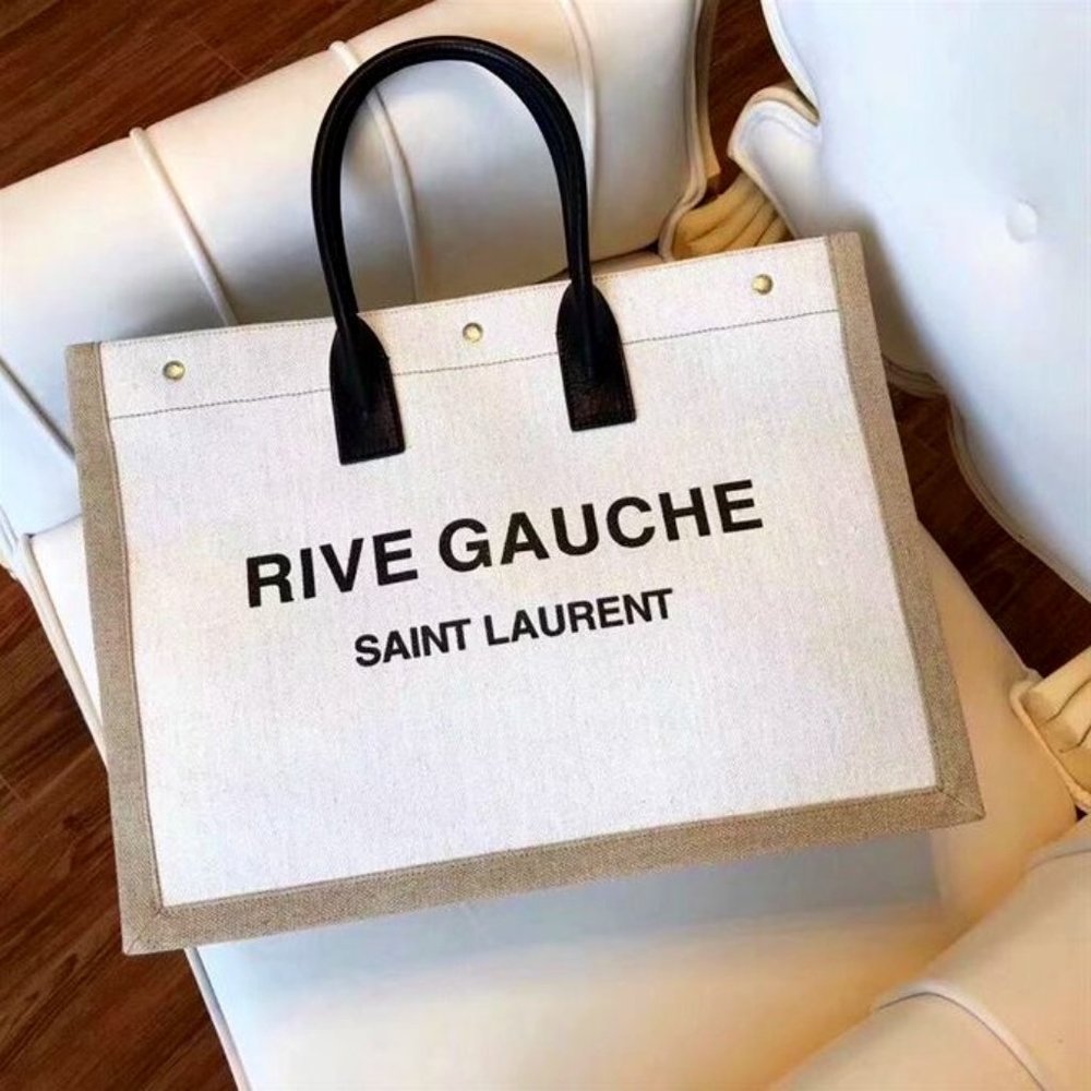 YSL RIVE GAUCHE CANVAS TOTE BAG